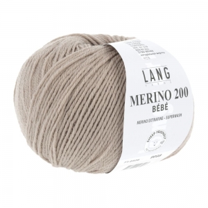 Lang Yarns Merino 200 Bébé - Pelote de 50 gr - Coloris 0326 Beige