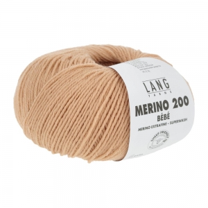 Lang Yarns Merino 200 Bébé - Pelote de 50 gr - Coloris 0330 Saumon