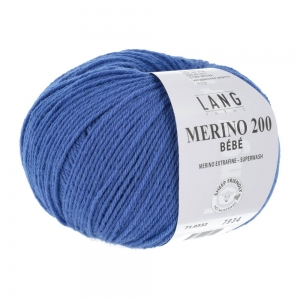 Lang Yarns Merino 200 Bébé - Pelote de 50 gr - Coloris 0332 Bleu Marine