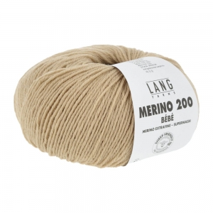 Lang Yarns Merino 200 Bébé - Pelote de 50 gr - Coloris 0339 Camel