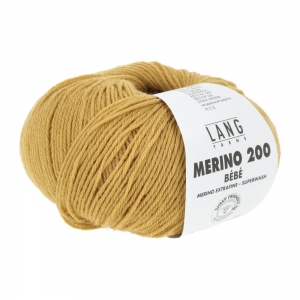Lang Yarns Merino 200 Bébé - Pelote de 50 gr - Coloris 0350 Or