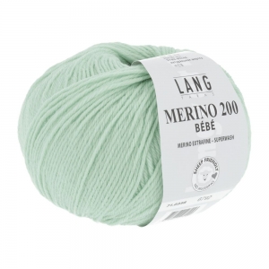 Lang Yarns Merino 200 Bébé - Pelote de 50 gr - Coloris 0358 Vert Clair
