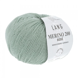 Lang Yarns Merino 200 Bébé - Pelote de 50 gr - Coloris 0392 Sauge