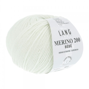 Lang Yarns Merino 200 Bébé - Pelote de 50 gr - Coloris 0517 Vert Bébé