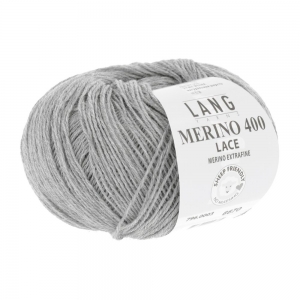 Lang Yarns Merino 400 Lace - Pelote de 25 gr - Coloris 0003 Gris Clair Mélangé