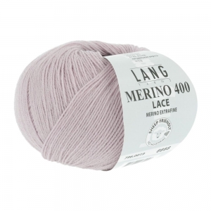 Lang Yarns Merino 400 Lace - Pelote de 25 gr - Coloris 0019 Rose