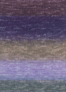 Lang Yarns Merino+ Color - Pelote de 100 gr - Coloris 0205 Lilas/Bordeaux/Violet