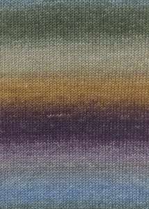 Lang Yarns Merino+ Color - Pelote de 100 gr - Coloris 0206 Violet/Maïs/Olive
