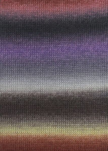 Lang Yarns Mille Colori Baby - Pelote de 50 gr - Coloris 0205 Multicolor Violet/Marron/Gris
