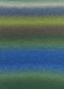 Lang Yarns Mille Colori Baby - Pelote de 50 gr - Coloris 0207 Multicolor Vert/Bleu