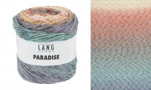 Lang Yarns Paradise - Pelote de 100 gr - Coloris 0009 Rose/Lilac/Orange