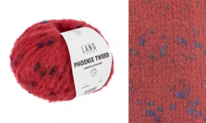 Lang Yarns Phoenix Tweed - Pelote de 100 gr - Coloris 0062 Rouge