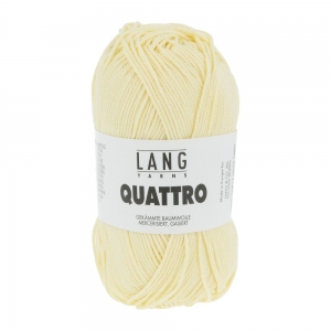 Lang Yarns Quattro - Pelote de 50 gr - Coloris 0213 Jaune Pâle