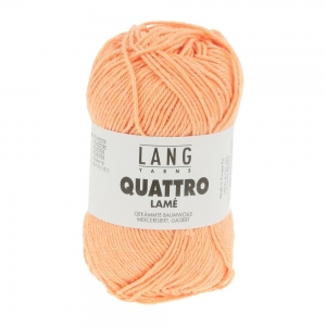 Lang Yarns Quattro Lamé - Pelote de 50 gr - Coloris 0027 Abricot