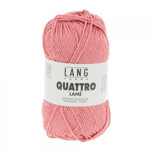 Lang Yarns Quattro Lamé - Pelote de 50 gr - Coloris 0029 Melon