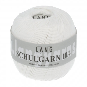 Lang Yarns Schulgarn 10/4 - Pelote de 50 gr - Coloris 0001 Blanc