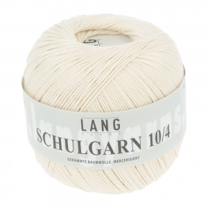 Lang Yarns Schulgarn 10/4 - Pelote de 50 gr - Coloris 0002 Ecru