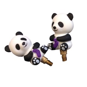 Panda Cable Stoppers Large - Violet - HiyaHiya