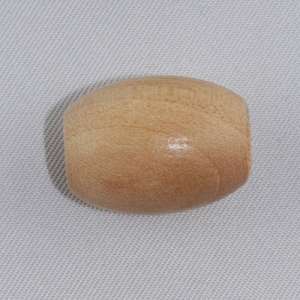 Perle à macramé ovale en bois gros trou 14x21 mm - Naturel