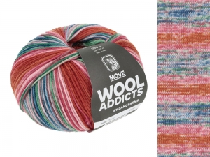 WoolAddicts by Lang Yarns Move - Pelote de 100 gr - Coloris 0002 Rose/Orange/Blue
