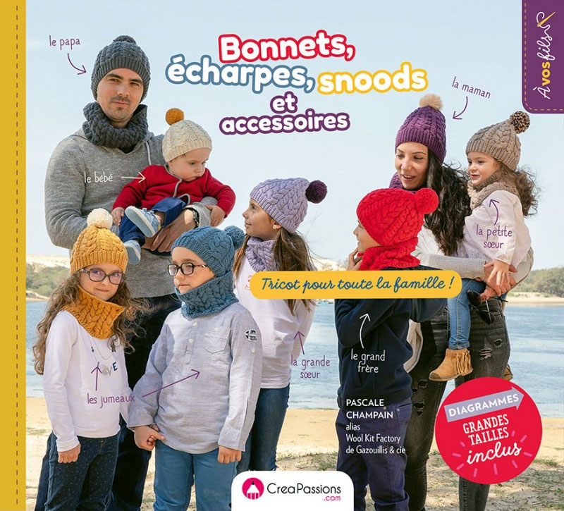 Bonnets Echarpes Snoods Et Accessoires Tricot Pour Toute La Famille Creapassions Jeu De Mailles