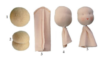 Ces boules peuvent être utilisées pour la réalisation de têtes de poupées.