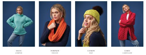 Modèles du Catalogue Rowan - 4 Projects Big Wool Brights