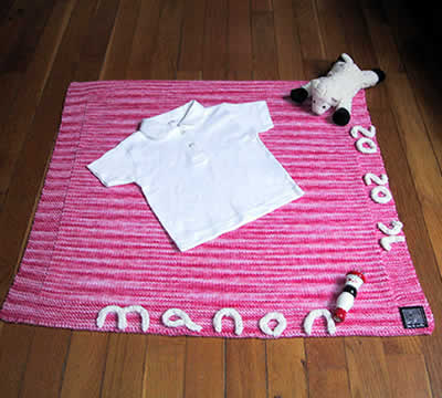 Kit de tricot pour couverture de bébé 100% coton Bleu Ciel NEEDLE IT Idée Cadeau Kit complet pour débutant avec aiguilles à tricoter