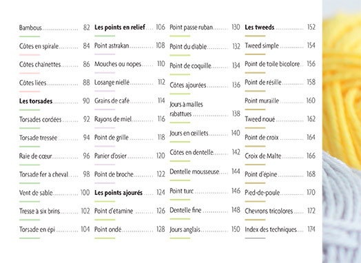 Sommaire 2 L'essentiel des points de tricot