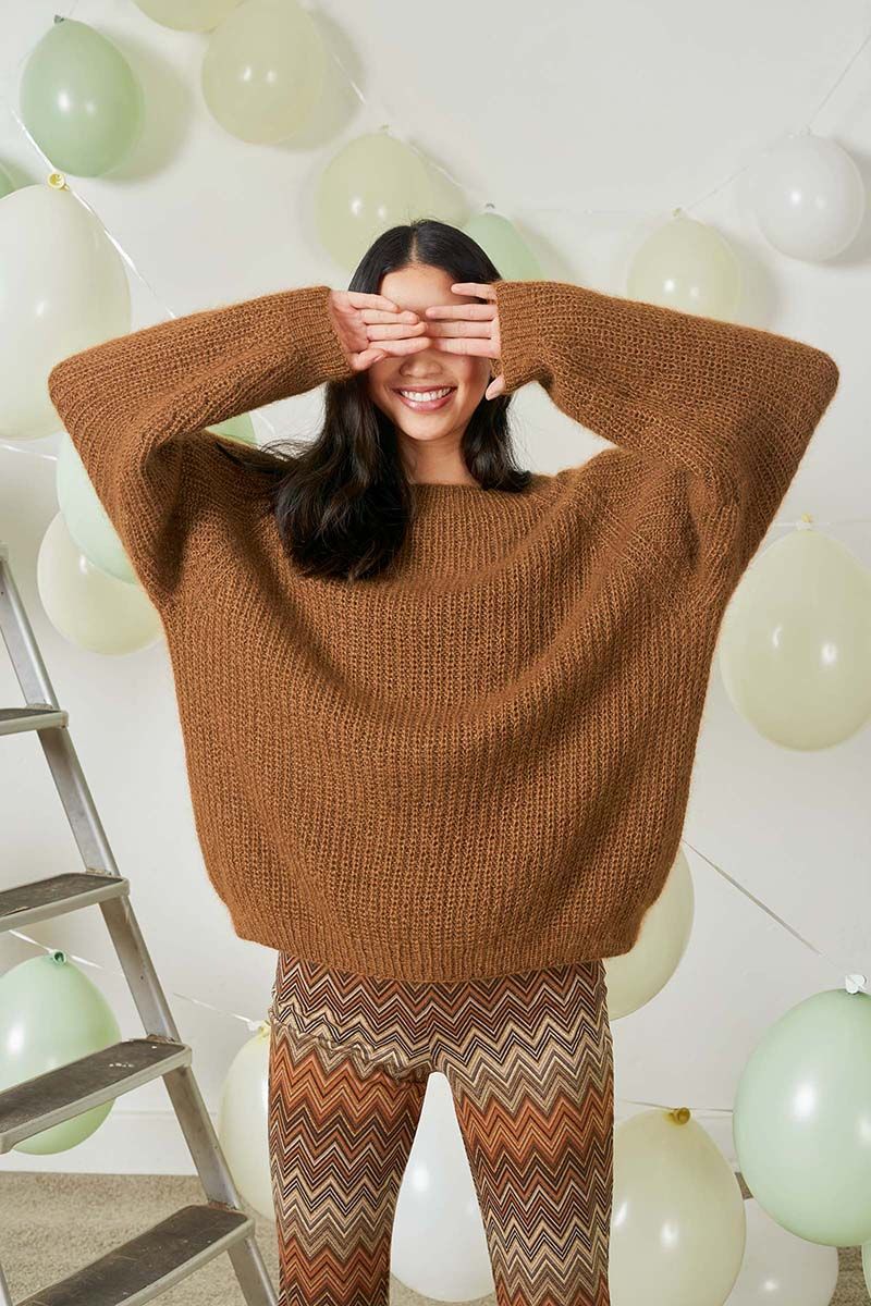 Eleanor Pullover Knitting Kit  Lang Yarns Malou Light & Knitting