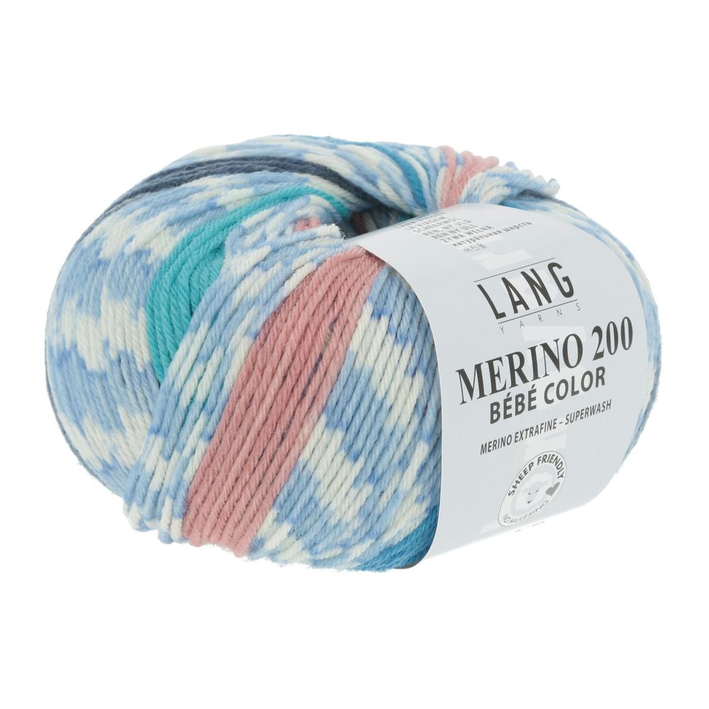 Pelote de laine à tricoter pour layette MERINO 200 BEBE - Lang Yarns