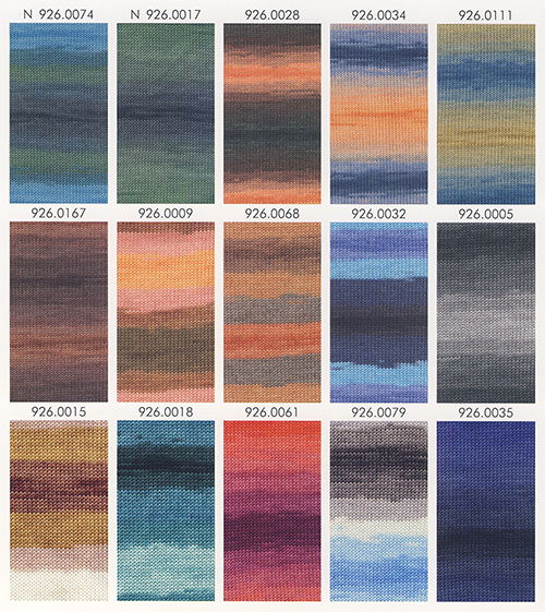 Nuancier Lang Yarns Merino+ Color 1