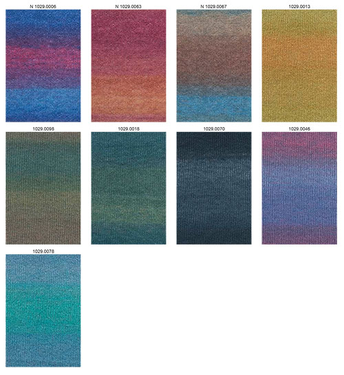 Nuancier Lang Yarns Mohair Luxe Color 1
