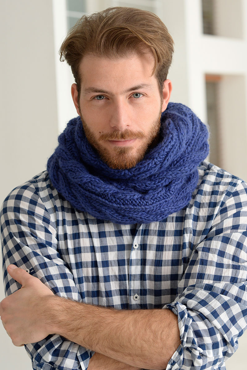 Snood homme avec col croisé - DistriCenter