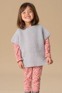 Kit à tricoter Plassard Enfant Pull poncho et béret en Mélodie et Pluie d\'étoiles