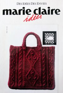 Kit à tricoter Jeu de mailles Sac Irlandais en laine vu dans marie claire idées