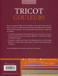 Tricot couleurs, 20 modèles en couleurs expliqués pas à pas - Le Temps Apprivoisé