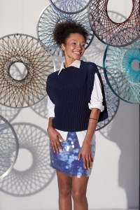 81/25 Modèle Pull sans manches Orsay en Adriafil Cachemire