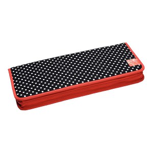 Etui pour aiguilles à tricoter - Polka Noir Blanc