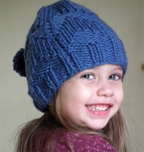 Tuto myboshi bonnet enfant denim au tricot