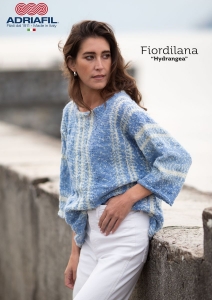 73/34 Modèle Pull Hydrangea en Adriafil Fiordilana