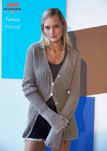 78/27 Modèle Cardigan long Kintsugi en Adriafil Fenice