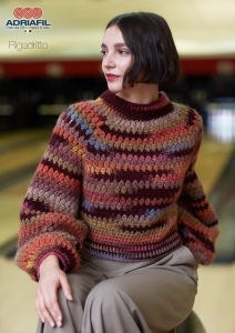 81/16 Modèle Pull Domino en Adriafil Rigadritto