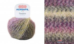Adriafil Desiderio - Pelote de 25 gr - Coloris 67 Fuschia-Militaire