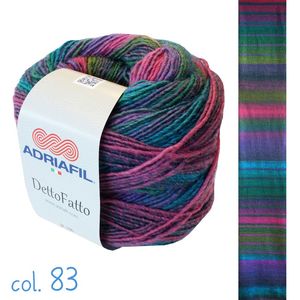 Adriafil Dettofatto - Pelote de 150 gr - Coloris 83 motif vert fuchsia