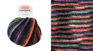 Adriafil Ipnotico - Pelote de 50 gr - Coloris 22 pêche rose émeraude