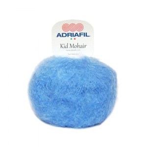 Adriafil Kid Mohair - Pelote de 25 gr - 10 bleu ciel foncé