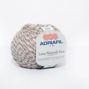 Adriafil Lana Naturale Inca - Pelote de 50 gr - 72 noisette/gris mouliné