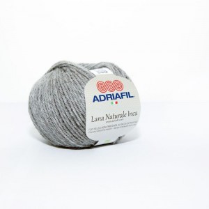 Adriafil Lana Naturale Inca - Pelote de 50 gr - 80 gris moyen