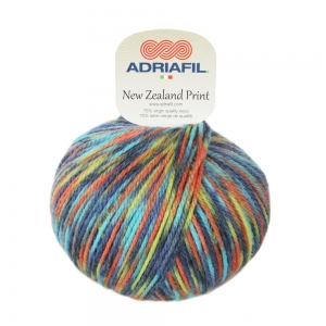 Adriafil New Zealand Print - Pelote de 100 gr - 62 multicolore vitaminé